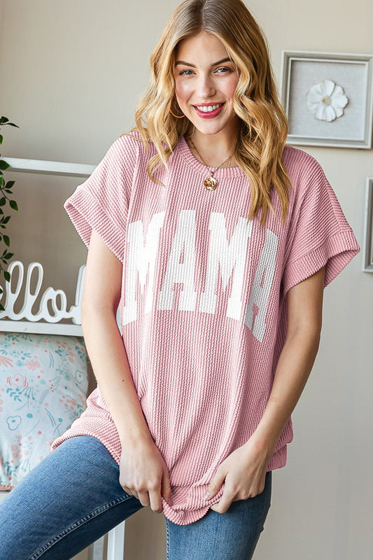 Full Size Letter Graphic Short Sleeve T-Shirt